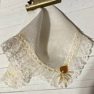 Bride's Hankie with Sea Glass